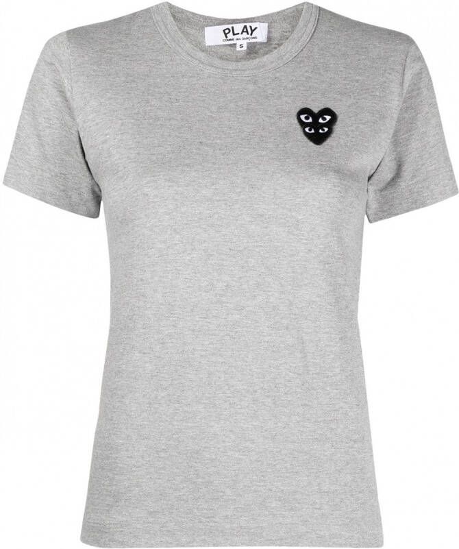 Comme Des Garçons Play T-shirt met geborduurd logo Grijs