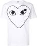 Comme Des Garçons Play T-shirt met hart logo Wit - Thumbnail 1