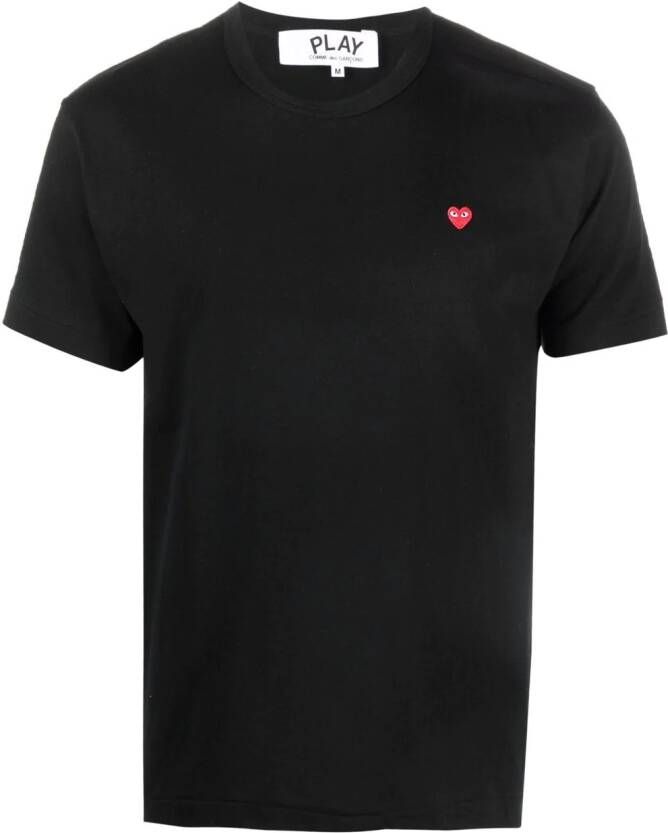 Comme Des Garçons Play T-shirt met hart logo Zwart