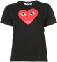 Comme Des Garçons Play T-shirt met hartjesprint Zwart - Thumbnail 1