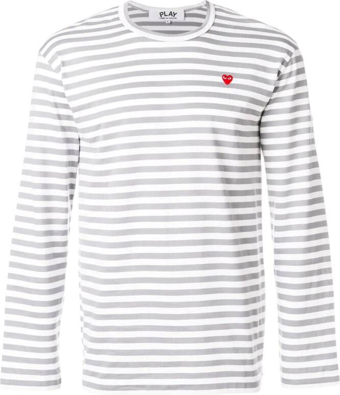 Comme Des Garçons Play t-shirt met hartlogo Grijs