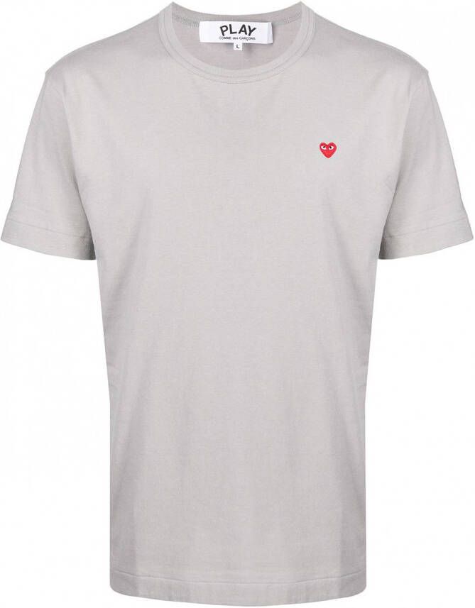 Comme Des Garçons Play T-shirt met hartpatch Grijs