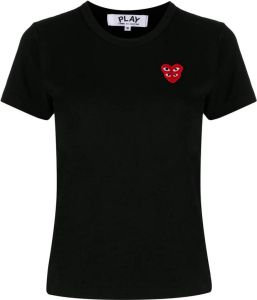 Comme Des Garçons Play T-shirt met hartpatch Zwart