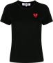 Comme Des Garçons Play T-shirt met hartpatch Zwart - Thumbnail 1