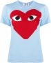 Comme Des Garçons Play T-shirt met hartprint Blauw - Thumbnail 1