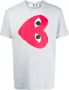 Comme Des Garçons Play T-shirt met hartprint Grijs - Thumbnail 1