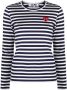 Comme Des Garçons Play T-shirt met horizontale streep Blauw - Thumbnail 1