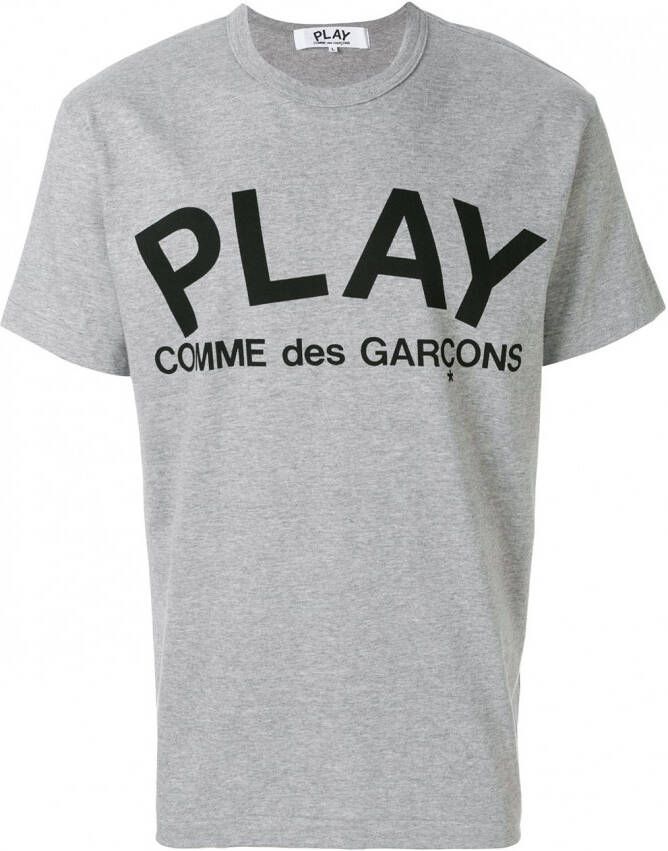 Comme Des Garçons Play printed logo T-shirt Grijs