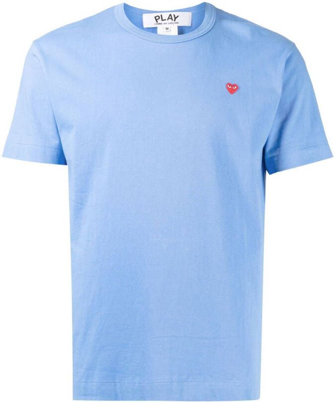 Comme Des Garçons Play T-shirt met logopatch Blauw