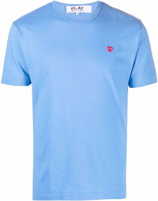 Comme Des Garçons Play T-shirt met logopatch Blauw