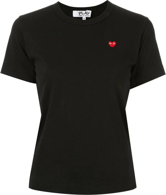 Comme Des Garçons T-shirt met logopatch Zwart