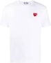 Comme Des Garçons Play T shirt met logoplakkaat katoen XXL Wit - Thumbnail 1