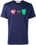 Comme Des Garçons Play T-shirt met logoprint Blauw - Thumbnail 1
