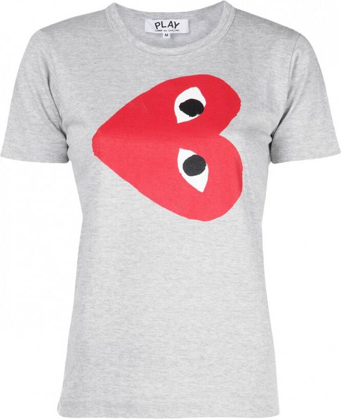 Comme Des Garçons Play T-shirt met logoprint Grijs