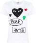 Comme Des Garçons Play T-shirt met logoprint Wit - Thumbnail 1