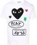 Comme Des Garçons Play T shirt met logoprint heren katoen XXL Wit - Thumbnail 1