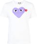 Comme Des Garçons Play T-shirt met logoprint Wit - Thumbnail 1