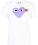 Comme Des Garçons Play T-shirt met logoprint Wit - Thumbnail 1