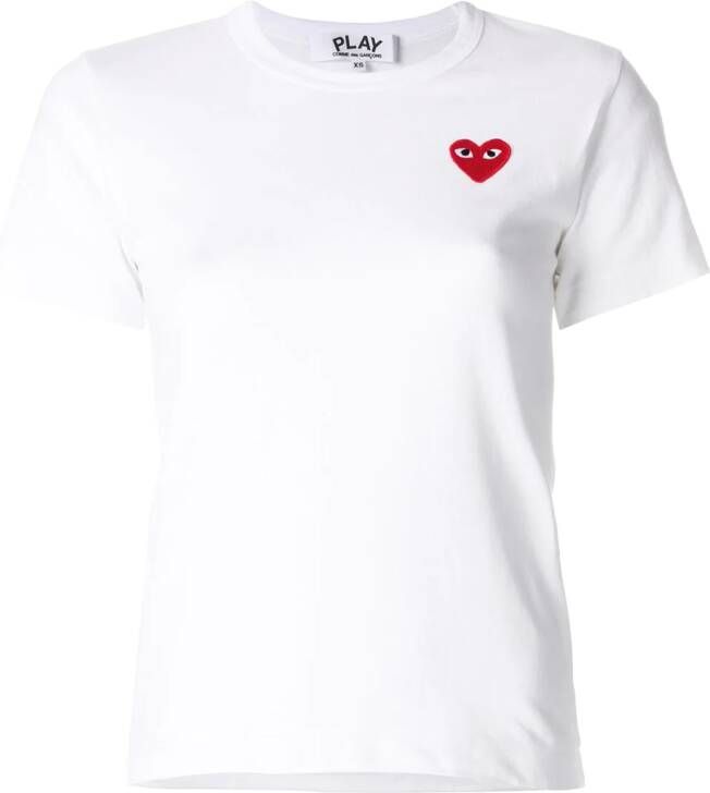 Comme Des Garçons Play T-shirt met logoprint Wit