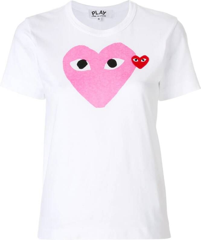 Comme Des Garçons Play T-shirt met logoprint Wit