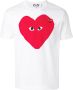 Comme Des Garçons Play T-shirt met logoprint Wit - Thumbnail 1