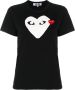 Comme Des Garçons Play T-shirt met logoprint Zwart - Thumbnail 1