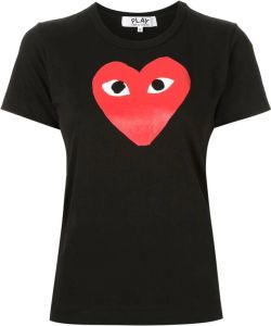 Comme Des Garçons Play T shirt met logoprint dames katoen XS Zwart