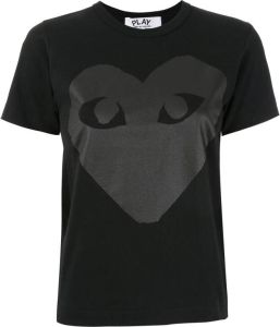 Comme Des Garçons Play T-shirt met logoprint Zwart