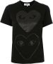 Comme Des Garçons Play T-shirt met logoprint Zwart - Thumbnail 1