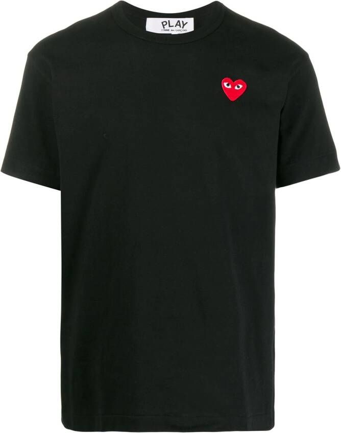 Comme Des Garçons Play T-shirt met logopatch Zwart