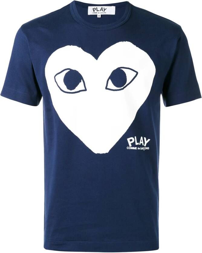 Comme Des Garçons Play T-shirt met print Blauw