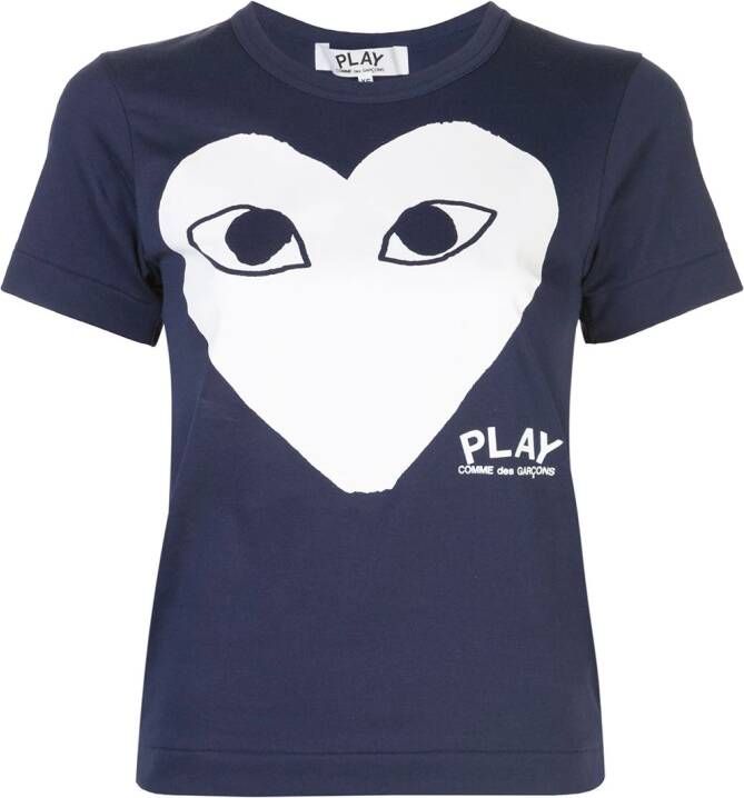 Comme Des Garçons Play T-shirt met print Blauw