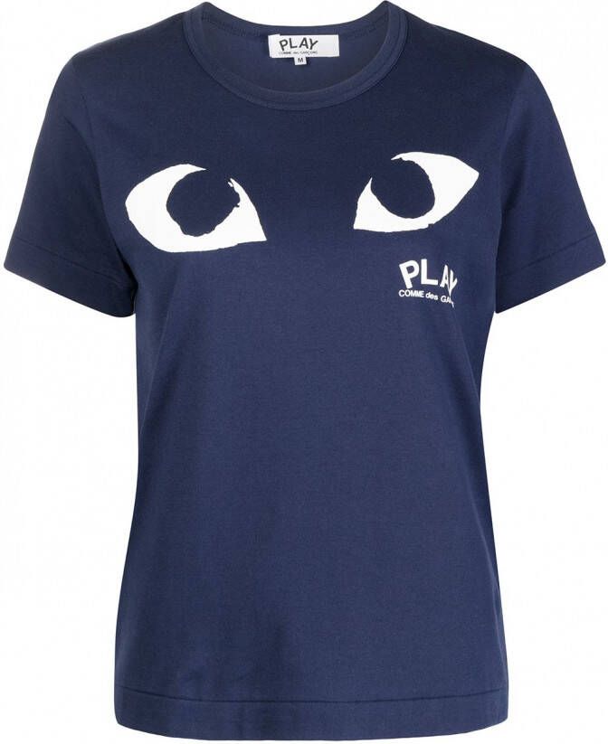 Comme Des Garçons Play T-shirt met print Blauw