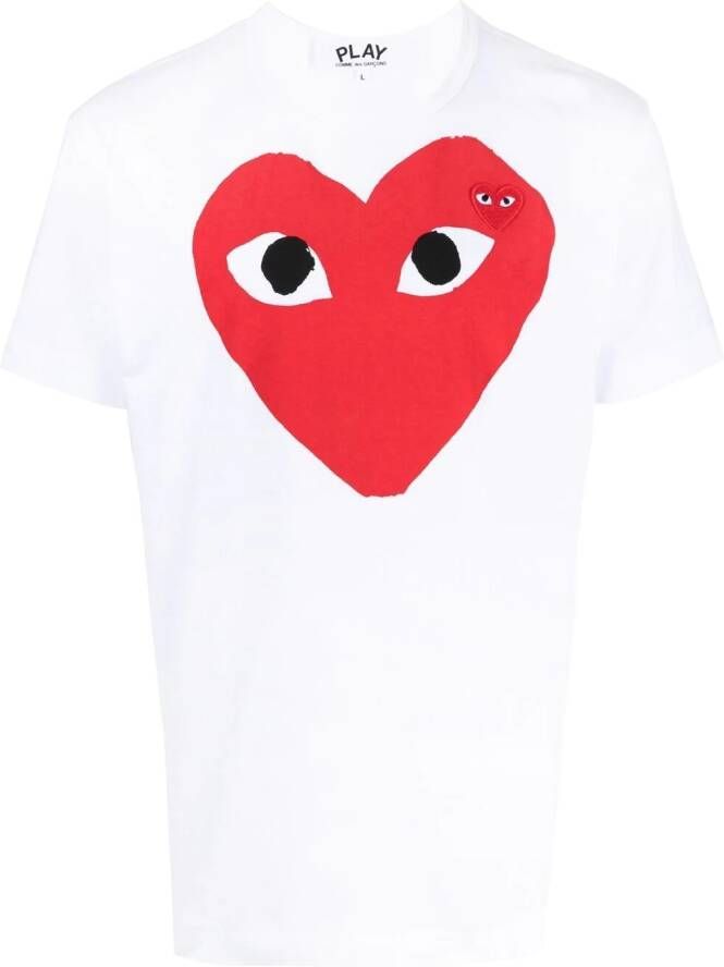 Comme Des Garçons Play T-shirt met print Wit