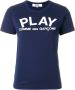 Comme Des Garçons Play slim fit logo T-shirt Blauw - Thumbnail 1