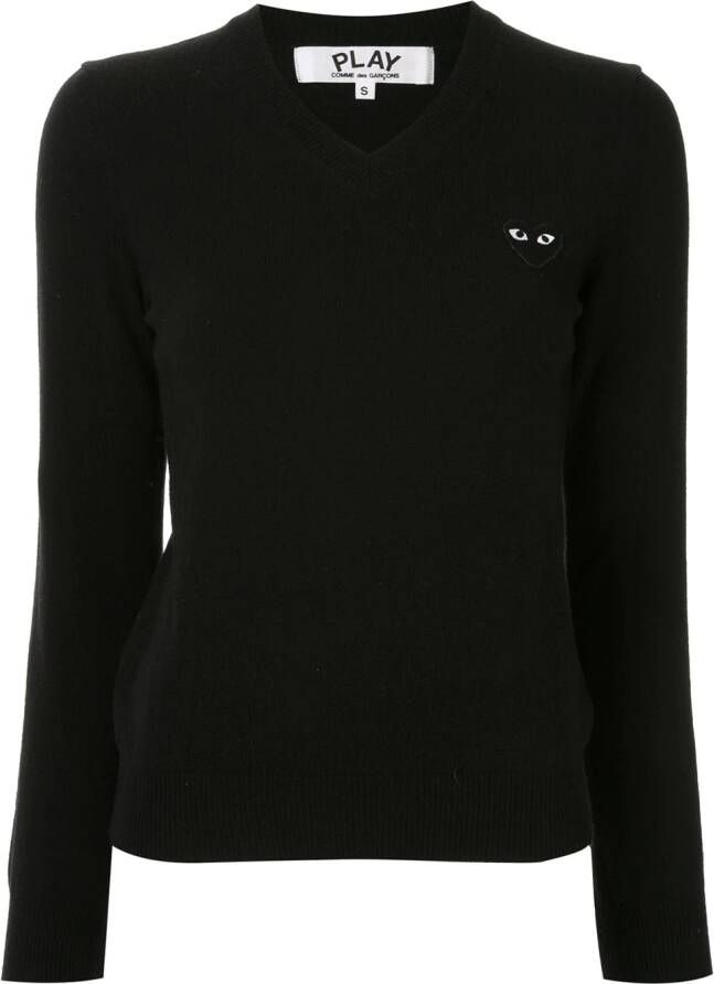 Comme Des Garçons Play Trui met geborduurd logo Zwart