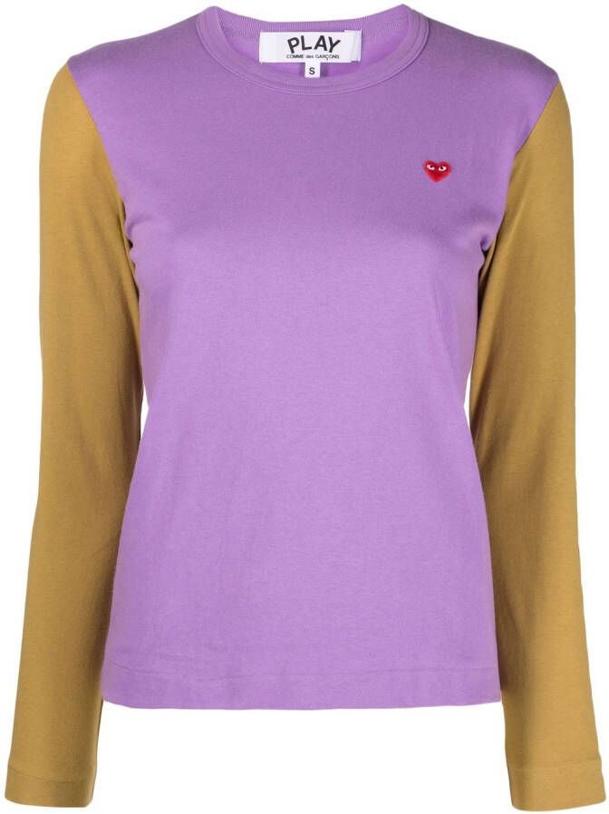 Comme Des Garçons Play Tweekleurige trui Paars