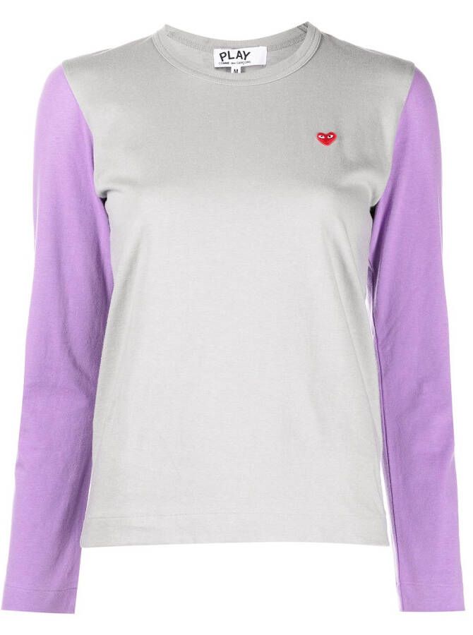 Comme Des Garçons Play Tweekleurige trui Grijs
