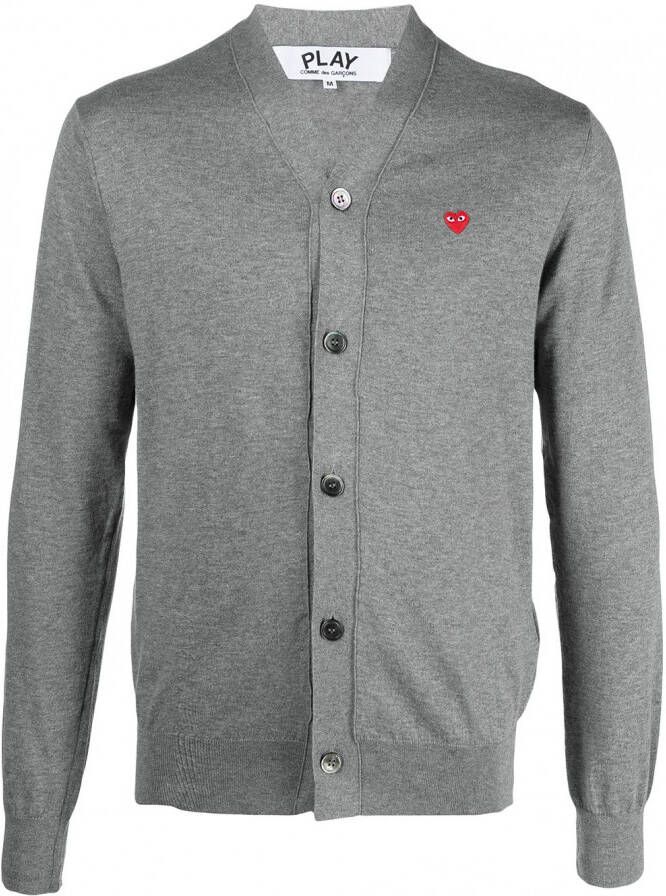 Comme Des Garçons Play Vest met geborduurd logo Grijs