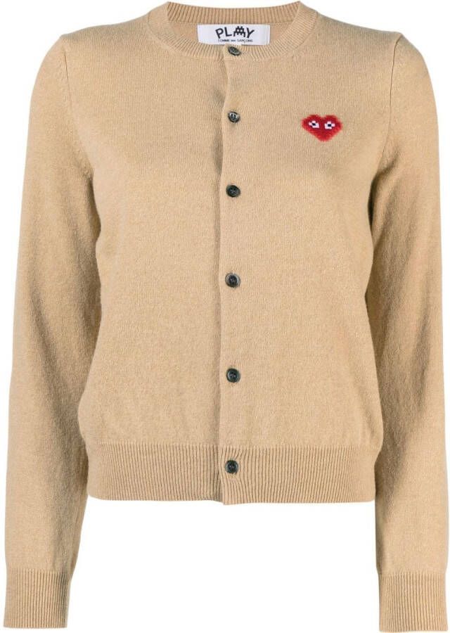 Comme Des Garçons Play Vest met hartmotief Beige