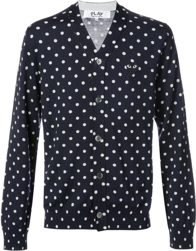 Comme Des Garçons Play vest met stippen Blauw