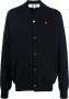 Comme Des Garçons Play Vest met V-hals Blauw - Thumbnail 1