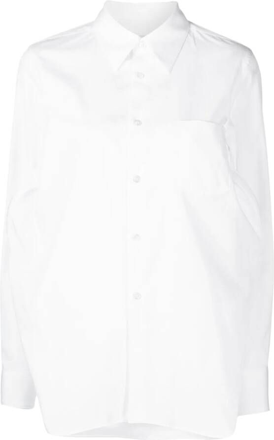 Comme Des Garçons Popeline blouse Wit
