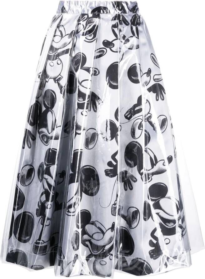 Comme Des Garçons Rok met print Zilver