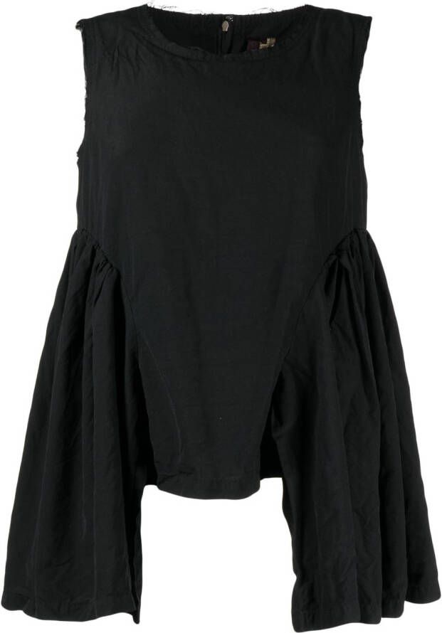 Comme Des Garçons Top met ruches Zwart