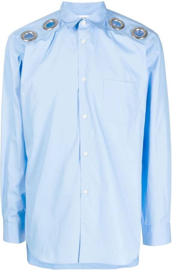Comme Des Garçons Shirt Blouse met uitgesneden detail Blauw