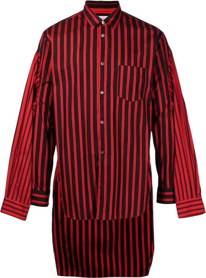 Comme Des Garçons Shirt Gedeconstrueerd overhemd Rood