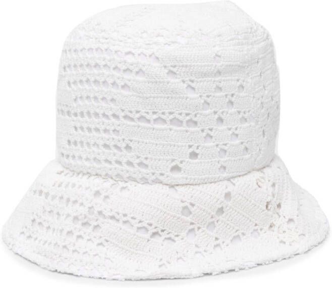 Comme Des Garçons Shirt Gehaakte vissershoed Wit