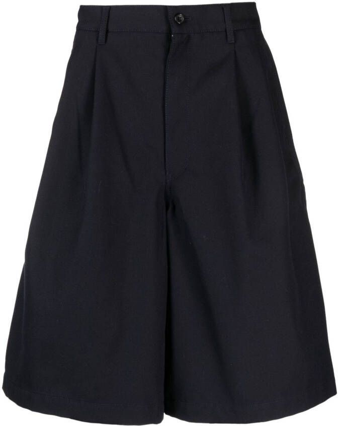 Comme Des Garçons Shirt Geplooide shorts Blauw