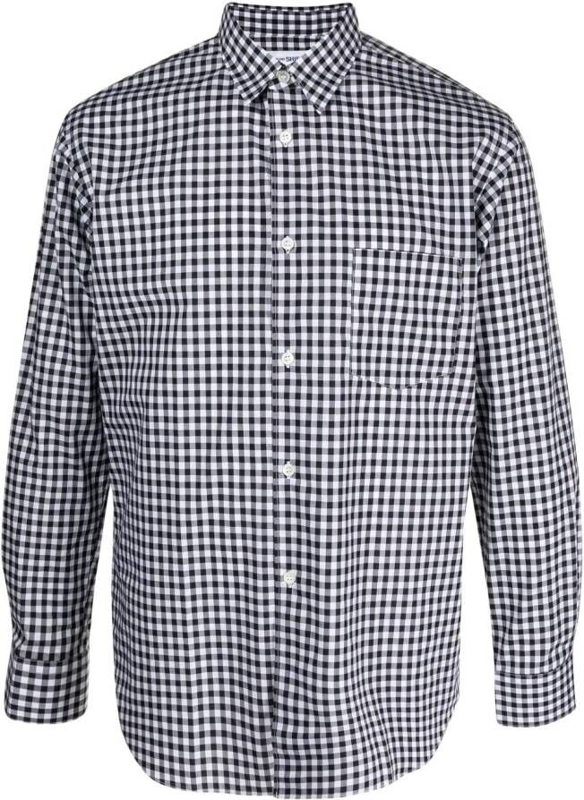 Comme Des Garçons Shirt Geruit overhemd Zwart